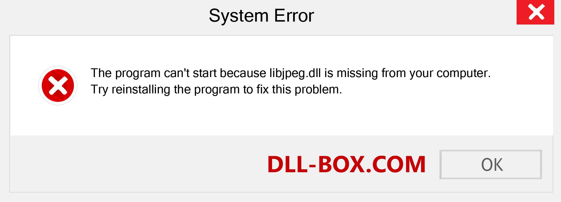  libjpeg.dll file is missing?. Download for Windows 7, 8, 10 - Fix  libjpeg dll Missing Error on Windows, photos, images