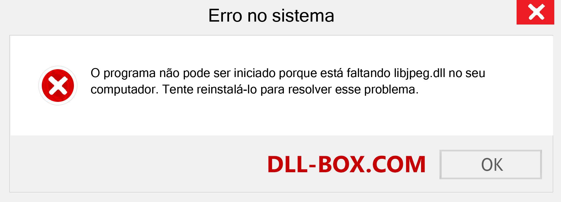 Arquivo libjpeg.dll ausente ?. Download para Windows 7, 8, 10 - Correção de erro ausente libjpeg dll no Windows, fotos, imagens